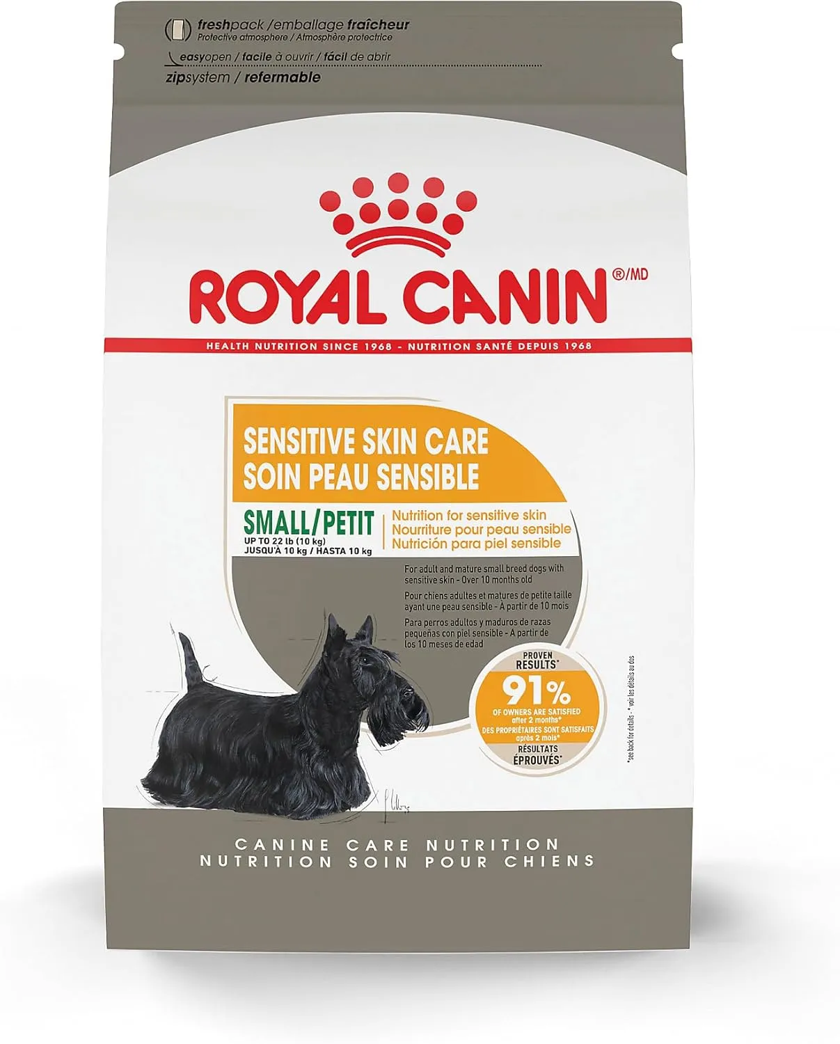 Royal Canin Small Sensitive Skin Care Dry Dog Food, 3 lb bag