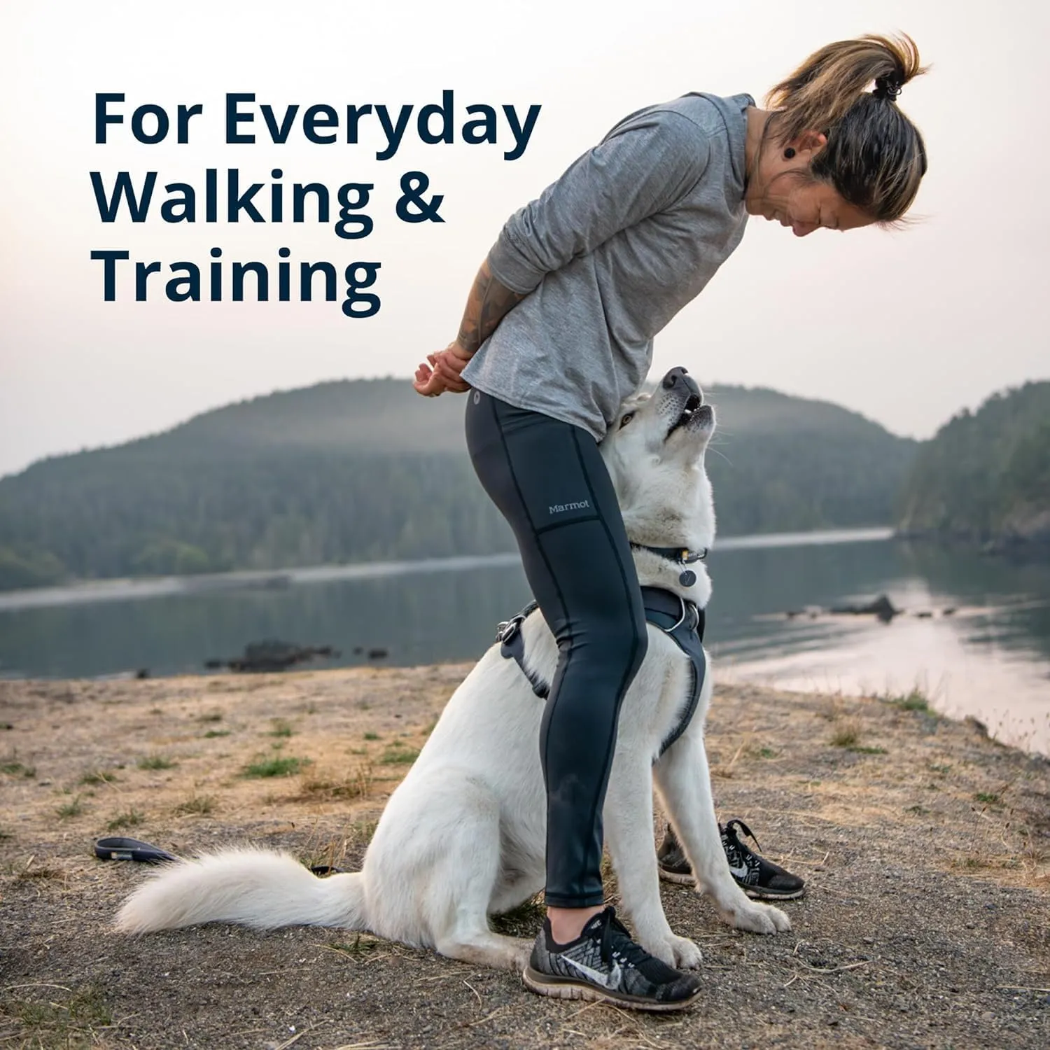 Ruffwear, Front Range Dog Harness, Reflective Soft Padded Everyday Harness with Dual Leash Clips, Adjustable and Lightweight Fit for Training or Walking for All Dogs, Moonlight Mountains, Small