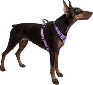SATSUN No-Pull Dog Harness with Handle,Easy Walk Dog Vest Harness for Large Dogs with Leash Clips,Breathable Reflective Step-in Pet Harness,Ideal for Training Strolling Hiking,Purple,L
