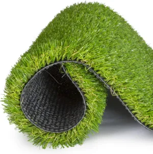 SavvyGrow Realistic Astroturf Rug 5 ft x 8 ft- Premium 4 Tone Synthetic Astro Turf, Easy to Clean with Drain Holes - Patio Grass Backdrop - Non Toxic Eco-Friendly (Many Sizes)