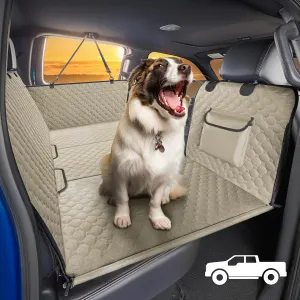 SHARLOVY XL Truck Back Seat Extender for Dogs, Large Hard Bottom Dog Car Seat Cover for Back Seat, Heavy Duty Dog Car Hammock, Waterproof Pet Seat Covers for Trucks, F150, Ram1500 and Large SUV