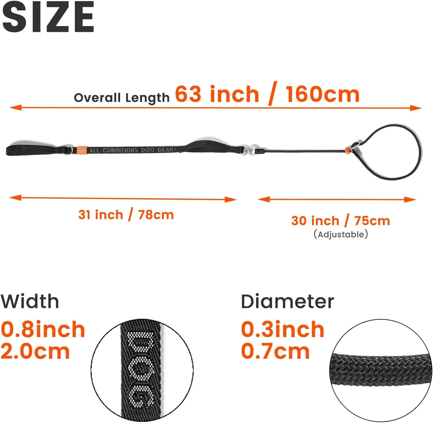 Slip Lead Dog Leash with Double Handles | Reflective Dog Training Leash with 360 Swivel Anti-Tangle | Heavy-Duty Leash and Collar for Large Medium and Small Dogs No-Pull Walking (Black, 5.5FT)