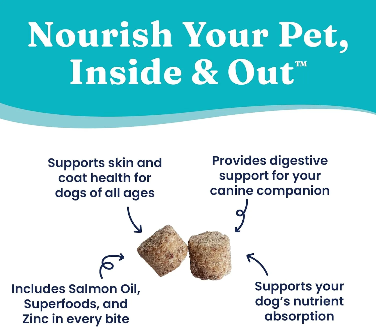 Solid Gold Healthy Dog Treats - Functional Dog Treats for Training   Skin & Coat Health - Peanut Butter Flavor with Salmon Oil Healthy Training Treats for Dogs - 5.2 oz