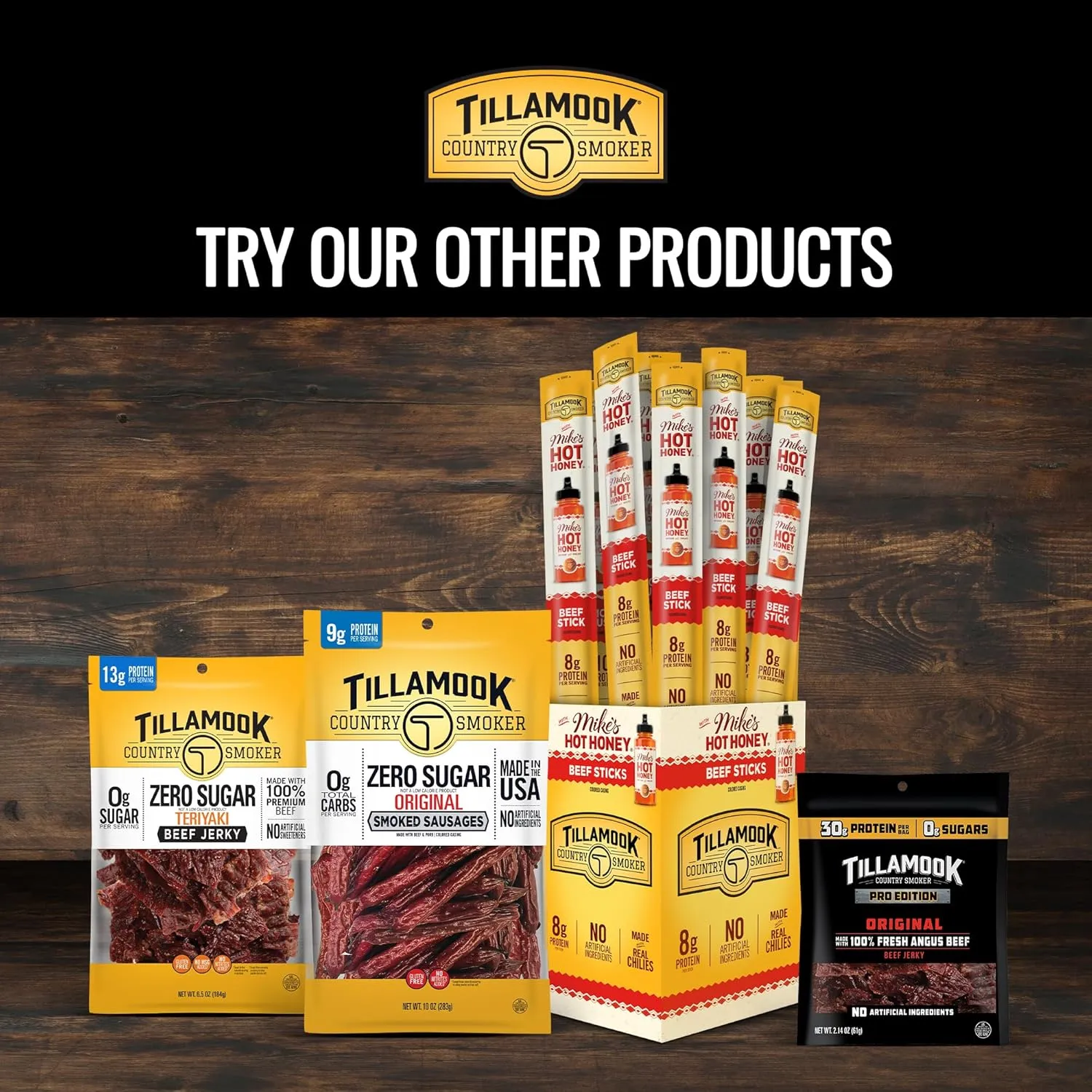 Tillamook Country Smoker Real Hardwood Smoked Sausages, Hunter's Sausage Meat Sticks, Low Carb, High Protein, Ready to Eat Snacks, 36 Count Bulk Pack