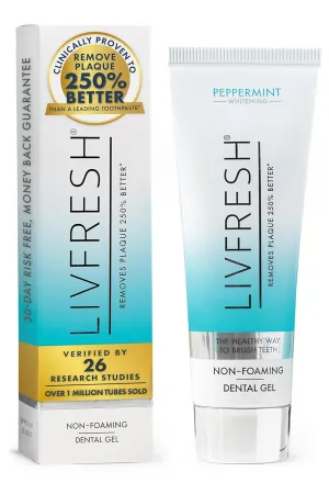 Toothpaste Gel, Clinically Proven to Remove Plaque 250% Better, Improves Gum Health 190% Better, Prevents & Reduces Tartar, Peppermint