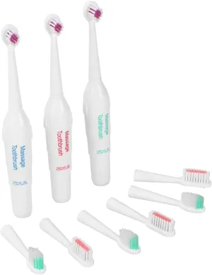 Totority 3Pc Portable Electric Toothbrush for Pets Durable Gentle Cleaning Technology Suitable for All Pets Random Travel Friendly Design