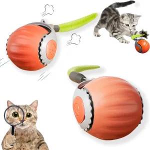 Upgraded Racing Tail 5.0 Indoor Cat Interactive Toy: Sensor Cat Teasing Ball, Pet Electronic Chasing and Exercise Toy, Specially Designed for Bored Cats, Two Modes & One-Click Switching