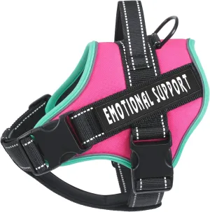 voopet Service Dog Harness, Emotional Support Pet Vest Harness, Reflective Breathable and Adjustable No-Pull ESA Dog Harness for Small Medium Large Dogs (with 4 PCS Removeable Tags)